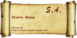 Stern Anna névjegykártya